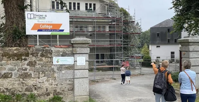 photo  les élèves de 6e du collège saint-thomas-d’aquin ont effectué leur pré-rentrée jeudi 29 août 2024.  &copy;  ouest-france 