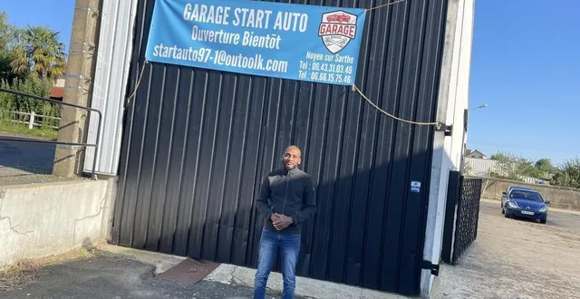 photo  pascal nagau ouvre son garage dans l’ancienne usine recticel, route de pirmil, à noyen-sur-sarthe (sarthe).  &copy;  ouest-france 