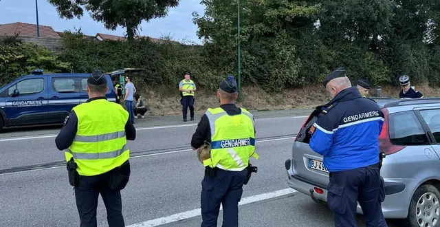 photo  les gendarmes de l’orne ont procédé à un contrôle routier à pacé, vendredi 30 août 2024.  &copy;  ouest-france 