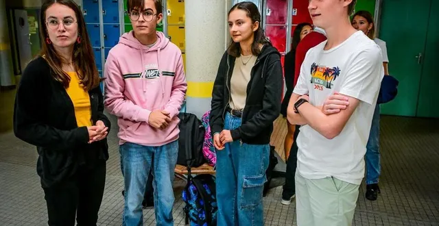 photo  julia, marius, yasmine et valentin, tous âgés de 15 ans, sont arrivés en seconde sans aucune appréhension.  &copy;  photo le maine libre – yvon loué 