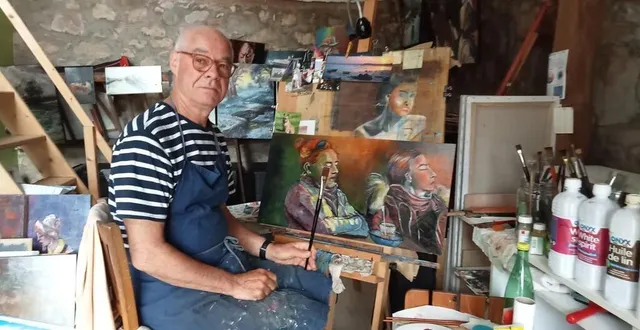 photo  le peintre jean-luc guegan accueillera le public dans son atelier, dimanche, de 10 h à 18 h 30.  &copy;  jean-luc guegan 