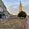 photo les travaux de la place saint-vigor ont débuté à la fin du mois d’août à athis-val-de-rouvre, dans l’orne.