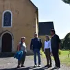 photo les élus des trois communes devant l’église de saint-mars.