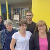 photo  les enseignants de l’école de l’abbaye : lorène chéné, caroline chevalier, véronique guignard, estèle chataigner, véronique bouadjio, rédi houssin, mathilde massot ??et stéphanie rahard. 