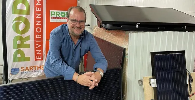 photo  jean-charles rousselle, a créé l’entreprise prodis environnement spécialisée dans la fabrication et la pose de panneaux photovoltaïques en 2014.  &copy;  le maine libre 