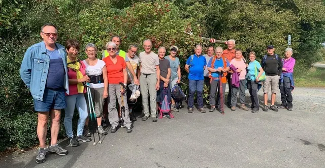 photo  les randonneurs de l’édition 2023, prêts à renouveler l’expérience pour le prochain tour du belinois à pied.  &copy;  archives le maine libre 