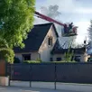 photo le garage et le cellier d’une maison ont été détruits, ce vendredi à aigné.