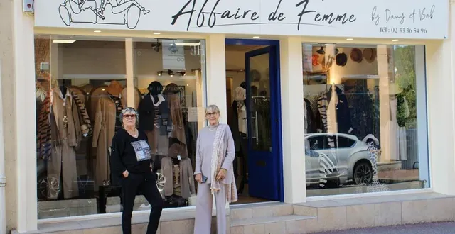 photo  dany buffi et barbara miquel devant leur boutique, au numéro 3, rue du perré.  &copy;  ouest-france 
