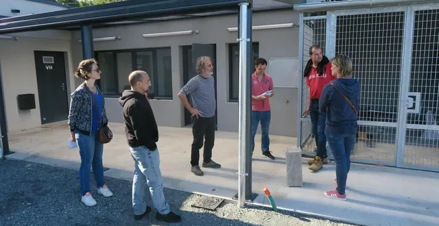 photo  en marge de l’assemblée générale, les kayakistes saboliens ont pu enfin découvrir leur nouveau club, qui devrait inaugurer le 12 octobre 2024.  &copy;  ouest-france 
