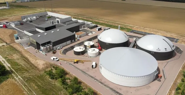 photo  l’unité de méthanisation equimeth, une réalisation du groupe cve, implantée à moret-loing-et-orvanne, en seine-et-marne.  &copy;  cve – sunmade 