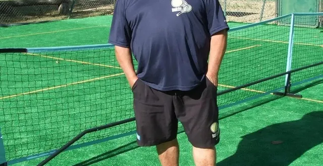 photo  le président christophe lebas sur ses nouveaux courts de pickleball.  &copy;  ouest-france 
