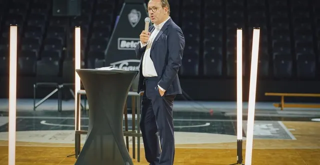 photo  le président christophe le bouille revient sur les ambitions du club avant le début du championnat.  &copy;  photo : dominique breugnot photographer 