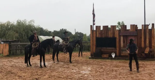 photo  quatre chevaux étaient en piste pour le spectacle.  &copy;  ouest-france 