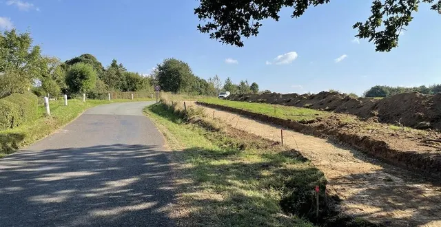 photo  les travaux d’aménagement à la lande-patry se termineront le 30 novembre 2024.  &copy;  ouest-france 