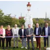 photo  la statue des deux grâces a été inaugurée, samedi, devant le musée d’antoigné en présence des universitaires, des sponsors, des élus responsables de leur rénovation. 