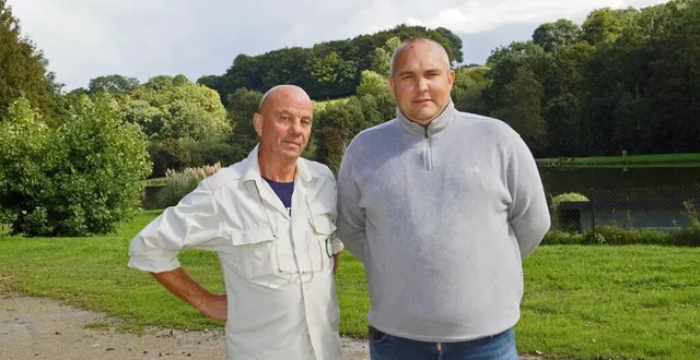 photo  jacques gallier, le garde-pêche et patrice gautier, le président de la gaule tinchebrayenne.  &copy;  ouest-france 