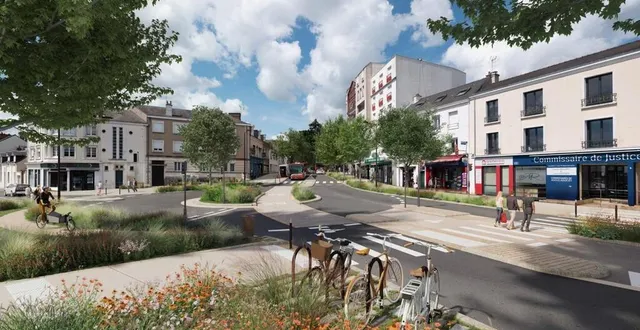 photo  au mans, l’avenue bollée, au croisement avec la rue de la mariette, dans dix ans.  &copy;  le mans métropole 