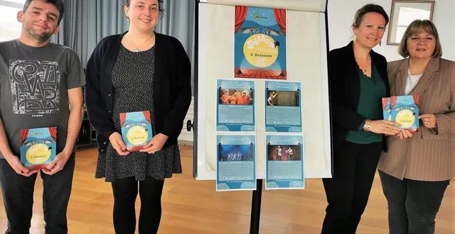 photo  christelle gersant, adjointe à la culture (à droite), julia houlbert, chargée de la communication assistée de chloé pierre dit lemarquand et julien beucher  &copy;  le maine libre. 