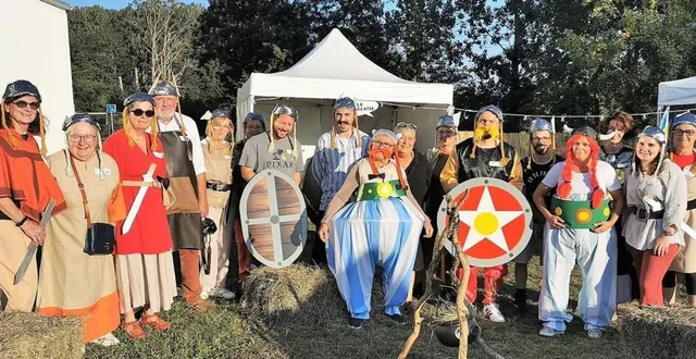 photo  le village gaulois illustrait le thème d’astérix, choisi pour lancer la saison de la médiathèque.  &copy;  le maine libre 