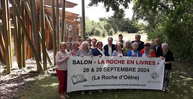 photo  les écrivains en suisse normande annoncent la roche en livres 2024. poésies, romans, polars, bd… autant de styles que d’auteurs présents et une exposition photos de deux photographes : marie-christine chantrait et pierre jamet.  &copy;  ouest-france 
