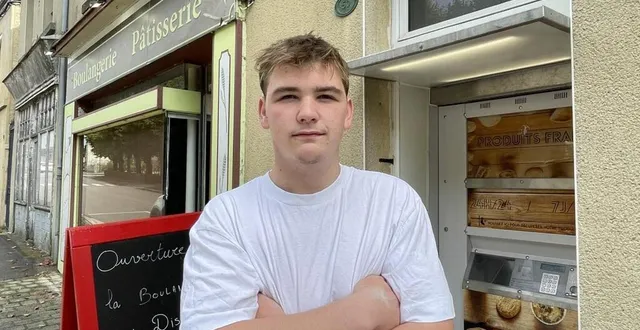 photo  jordan christian, 17 ans, ouvre sa propre boulangerie le 30 septembre 2024 dans le village d’essay, dans l’orne.  &copy;  ouest-france 