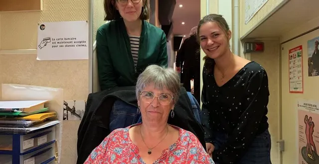 photo  solenne berger, véronique gaborit et marie lucas sont les visages féminins connus des habitués du cinéma des récollets à montval-sur-loir.  &copy;  ouest-france 