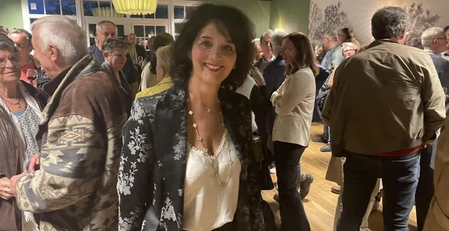 photo  catherine coiffard lors de la réception d’inauguration, au milieu des invités, lundi.  &copy;  ouest-france. 