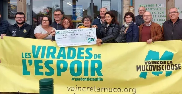 photo  les organisateurs ont remis un chèque de 7 281 € aux virades de l’espoir de sablé-sur-sarthe.  &copy;  le maine libre 