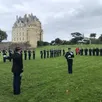 photo  prise de commandement du chef d’escadron besnier, commandant de la compagnie de gendarmerie d’angers, au château de brissac, mercredi 2 octobre 2024. 