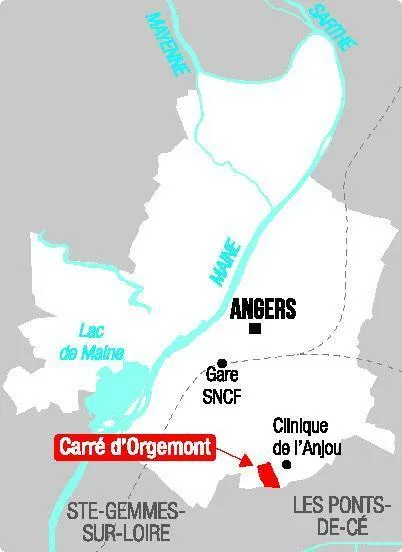 photo carte de situation du quartier d’orgemont.  ©  co