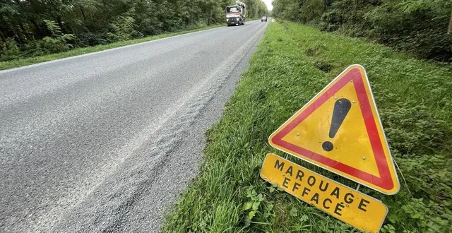 photo  des travaux sont en cours sur la départementale 309 entre noyen-sur-sarthe et parcé-sur-sarthe, à hauteur de la forêt d’avoise.  &copy;  ouest-france 
