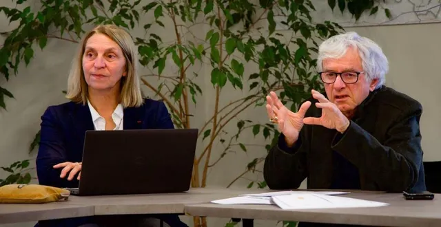 photo  valérie radou, présidente de la 4cps et franck breteau, vice-président du scot du pays du mans.  &copy;  ouest-france 