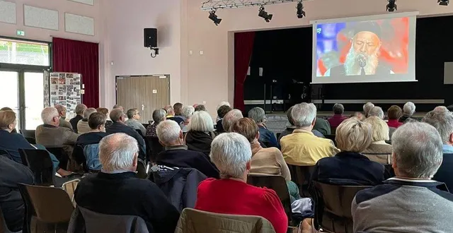 photo  première journée d’exposition, avec projection d’un film.  &copy;  le maine libre 