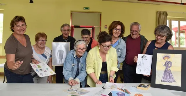 photo  de très beaux croquis réalisés par les participants aux ateliers encadrés par angélique coudray.  &copy;  le maine libre 