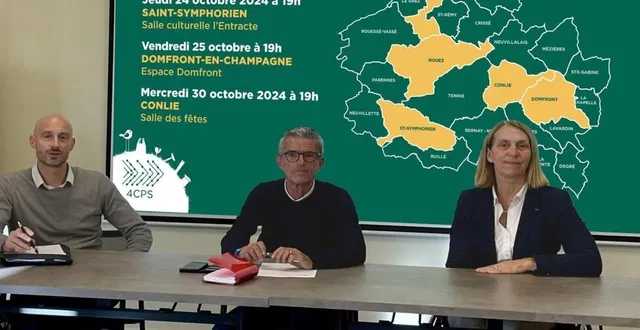 photo  de gauche à droite : nicolas kerckhof, responsable de l’agence de l’environnement et du développement durable ; éric poisson, vice-président en charge de l’environnement ; valérie radou, présidente de la 4cps.  &copy;  ouest-france 