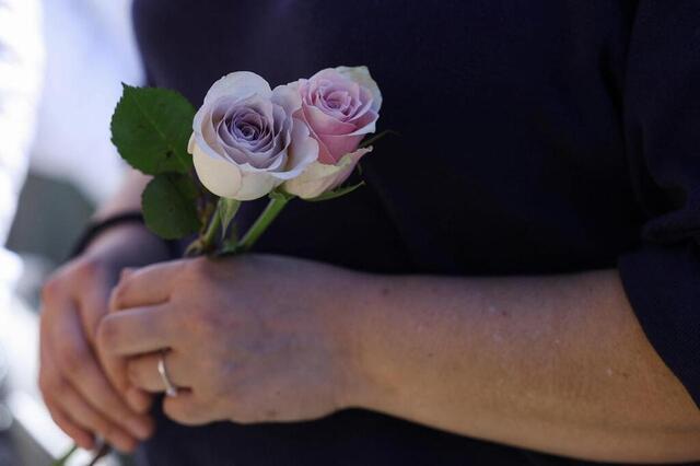 Roses blanches en soutien aux victimes Photo de roses blanches en soutien aux victimes