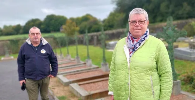 photo  ici devant le carré militaire du cimetière de la ferté-macé, didier miclard, président du comité du souvenir français de domfront, et chantal miclard, présidente du comité de la ferté-macé, ont décidé de quitter leur fonction.  &copy;  ouest-france 