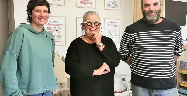 photo  de gauche à droite : marie-pierre thourault, du service petite enfance de l’orée de bercé bélinois, irène boyer, élue en charge de l’enfance pour la communauté de communes et ronan houssin, directeur du centre social la ruche de laigné-en-belin.   &copy;  le maine libre 