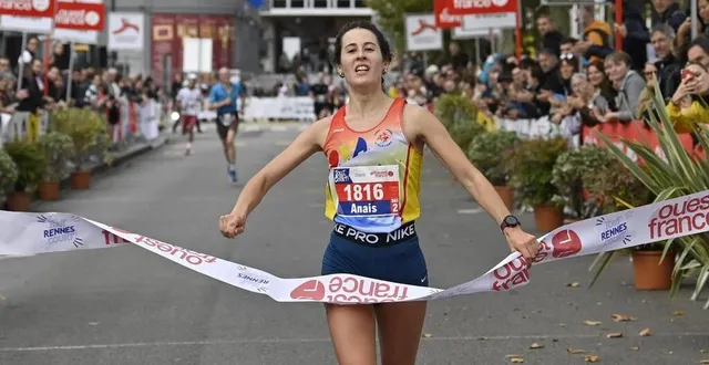 photo  anaïs chevrier a remporté le semi-marathon de tout rennes court 2024.  &copy;  thomas brégardis / ouest-france 