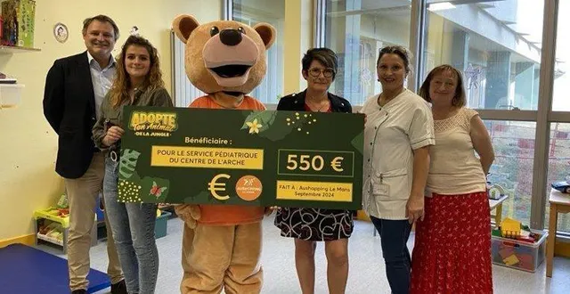 photo  un chèque a été remis au service pédiatrique du centre de l’arche.  &copy;  le maine libre 