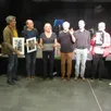 photo  (de gauche à droite), les photographes récompensés : christiane masson du club 24 x 36, claude riallain du club de beaucouzé, alain leray individuel, pierrette mattéi en individuelle, franck gilabert président du club 24 x 36, marie-claude richomme du club 24 x 36 et claudine cachet de 24 x 36. 