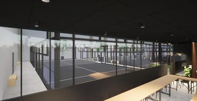 photo  une vue du futur complexe de padel à la sortie d’argentan.  &copy;  adèle taouji 