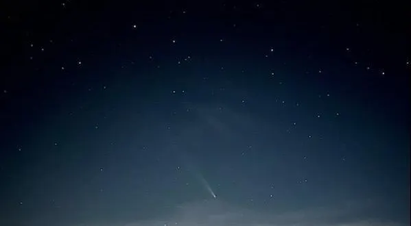 photo  la comète tsuchinshan-atlas au-dessus de la normandie. cette photo a été prise vers 20 h 40, vendredi 18 octobre 2024, près de gacé, dans l’orne.  &copy;  ouest-france 