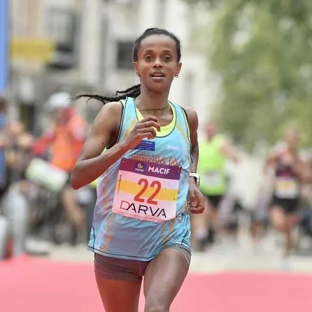 photo addisalem belay s’est imposé chez les dames, après sa troisième place en 2023.  ©  co - marie delage