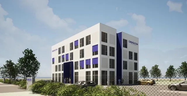 photo  le futur siège social d’orientaction devrait être livré fin 2025 à sargé.  &copy;  visuel ledru architectes 