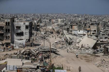 photo Vue des bâtiments endommagés et détruits après les attaques israéliennes, à Khan Yunis, Gaza, le 10 septembre 2024. Photo d’illustration. Anadolu via AFP 