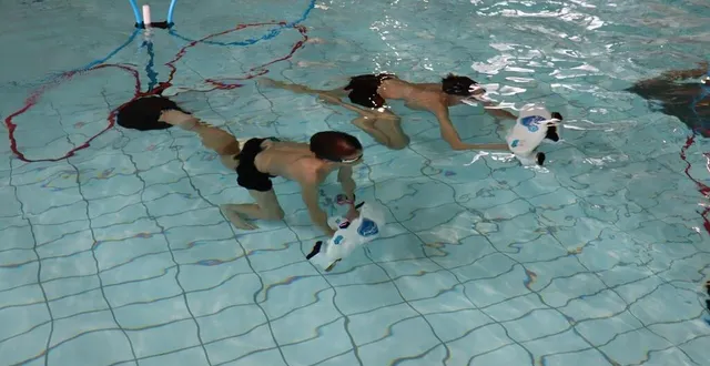 photo  de 14 h à 17 h, mardi 22 octobre 2023, une activité de propulseur aquatique était proposée au centre aquatique du pays sabolien.  &copy;  ouest-france 