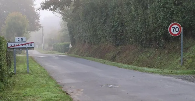 photo  la route de beaucé à solesmes est actuellement une zone où l’on peut rouler à 70 km/h.  &copy;  ouest-france 