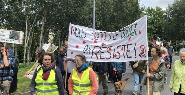 photo  parti de briouze, un groupe de 80 manifestants avait défilé contre la mise à 2x2 voies de la d924, le 22 juin 2024.  &copy;  archives ouest-france 