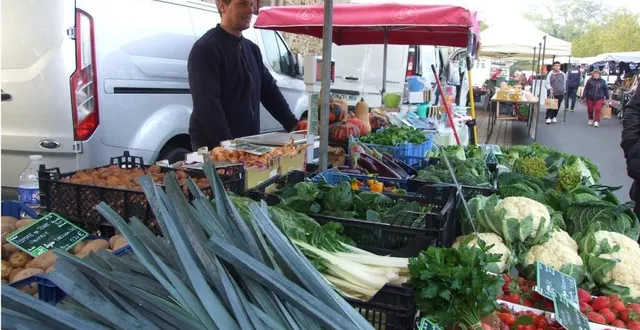 photo  julien rousseau à son étal au marché de connerré.  &copy;  ouest-france 